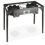 Metal Gas range with twin burners and regulator